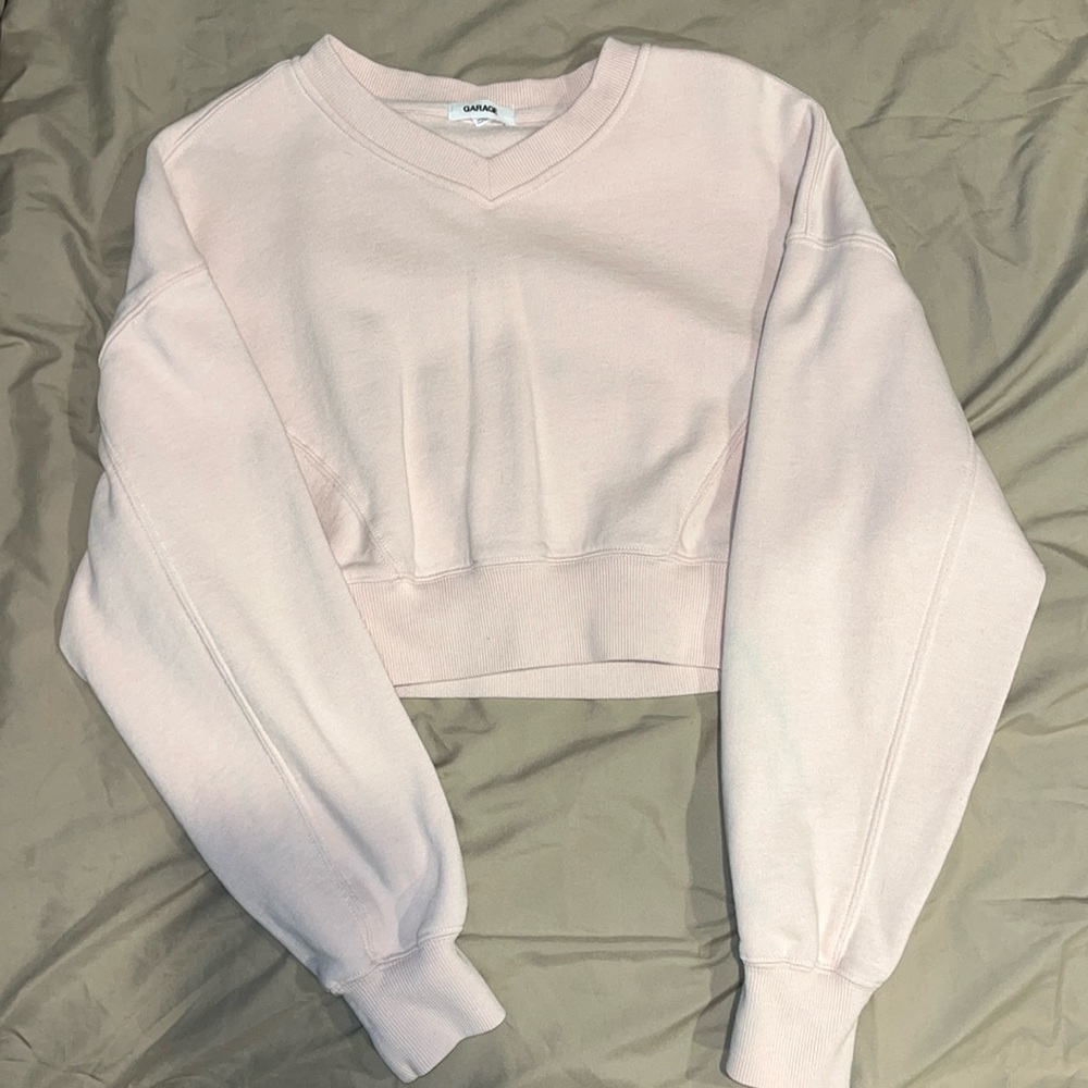 Light Pink Garage Cropped Crewneck